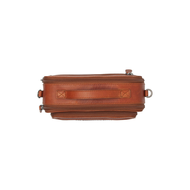 The Chesterfield Brand Rovon Leather Crossbodyväska, Cognac