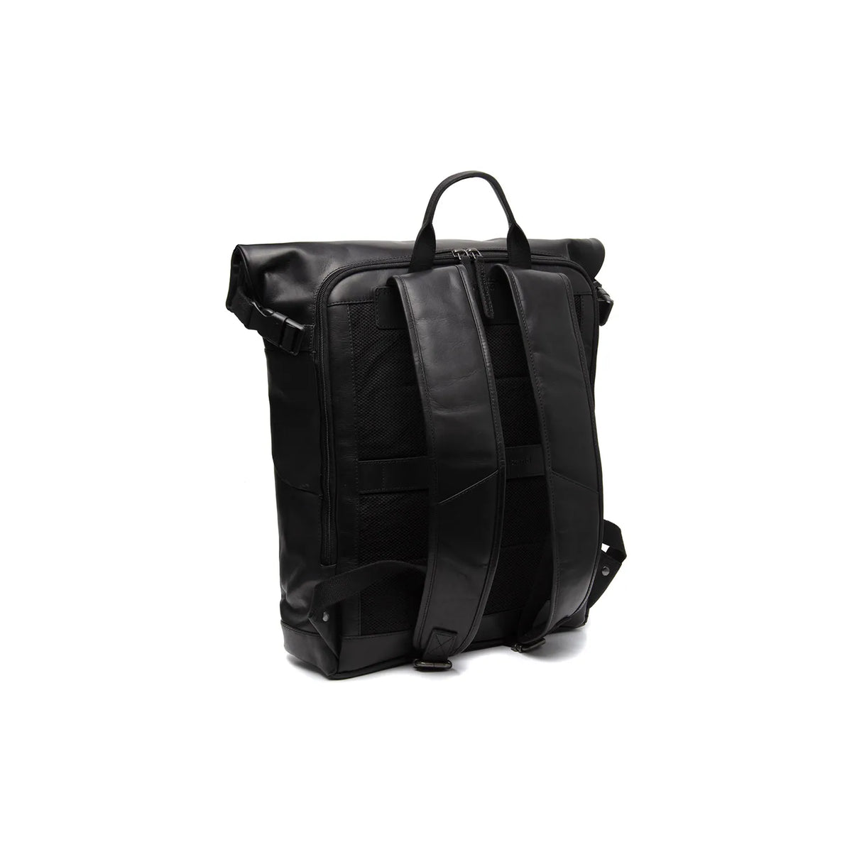 The Chesterfield Brand Liverpool Leather Roll-top Ryggsäck, Svart