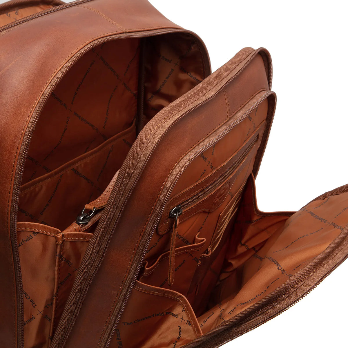 The Chesterfield Brand Detroit Leather Laptopryggsäck, Cognac