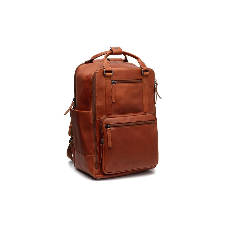 The Chesterfield Brand Calden Leather Laptopryggsäck, Cognac
