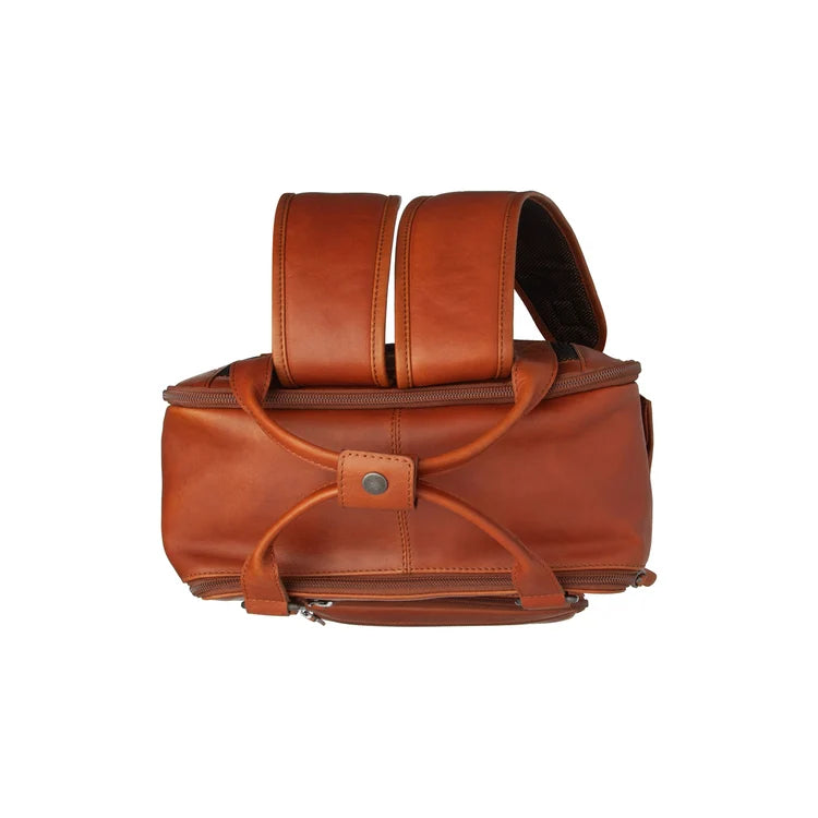 The Chesterfield Brand Calden Leather Laptopryggsäck, Cognac