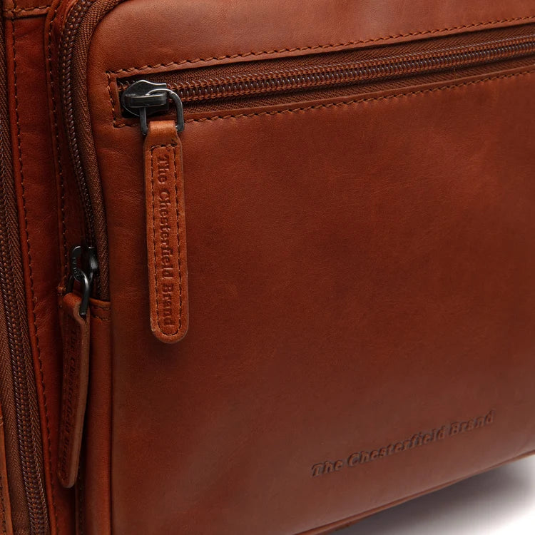 The Chesterfield Brand Calden Leather Laptopryggsäck, Cognac