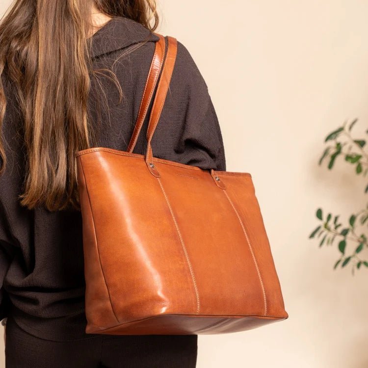 The Chesterfield Brand Ferrera Leather Tote Bag, Cognac