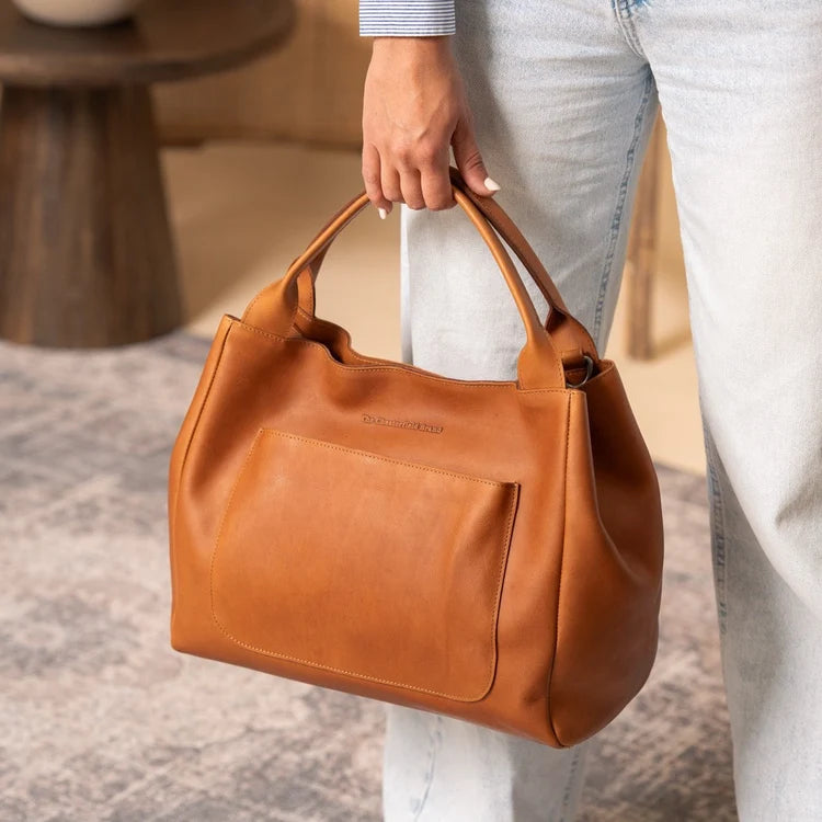 The Chesterfield Brand Fioline Leather Handväska, Cognac