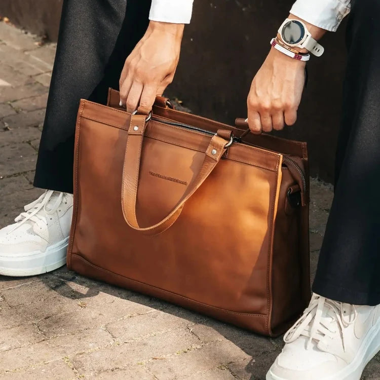 The Chesterfield Brand Manly Leather Datorväska, Cognac