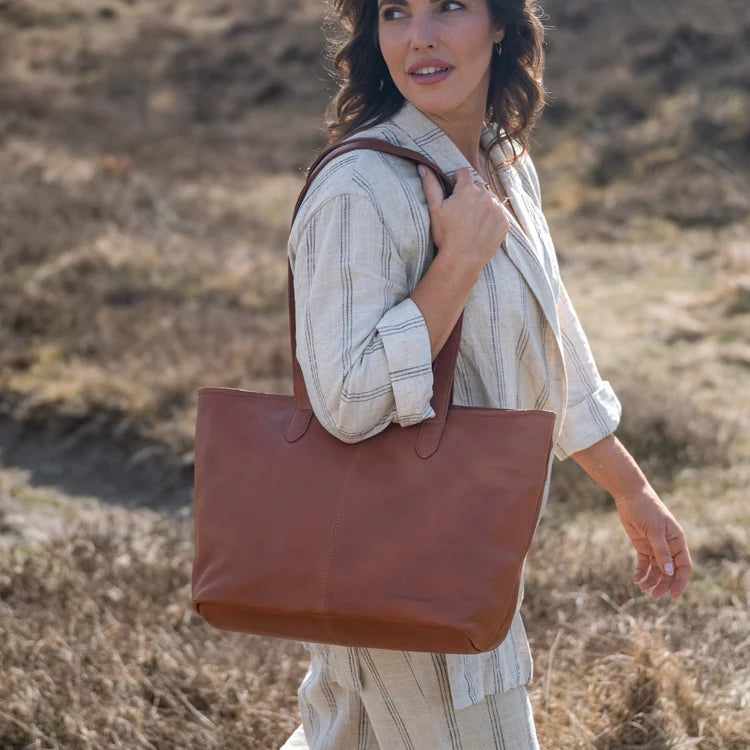 The Chesterfield Brand Monza Leather Tote Bag, Cognac