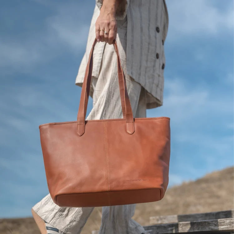 The Chesterfield Brand Monza Leather Tote Bag, Cognac