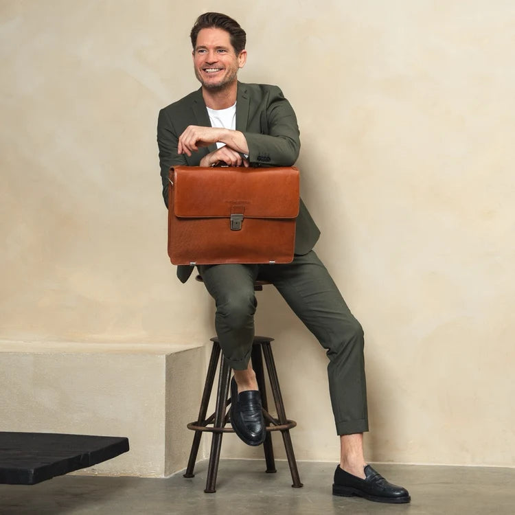 The Chesterfield Brand Salvatore Leather Portfölj, Cognac