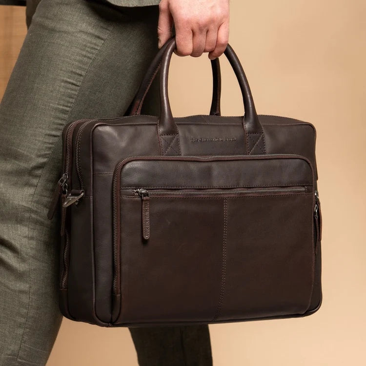 The Chesterfield Brand Tacama Leather Datorväska, Brun