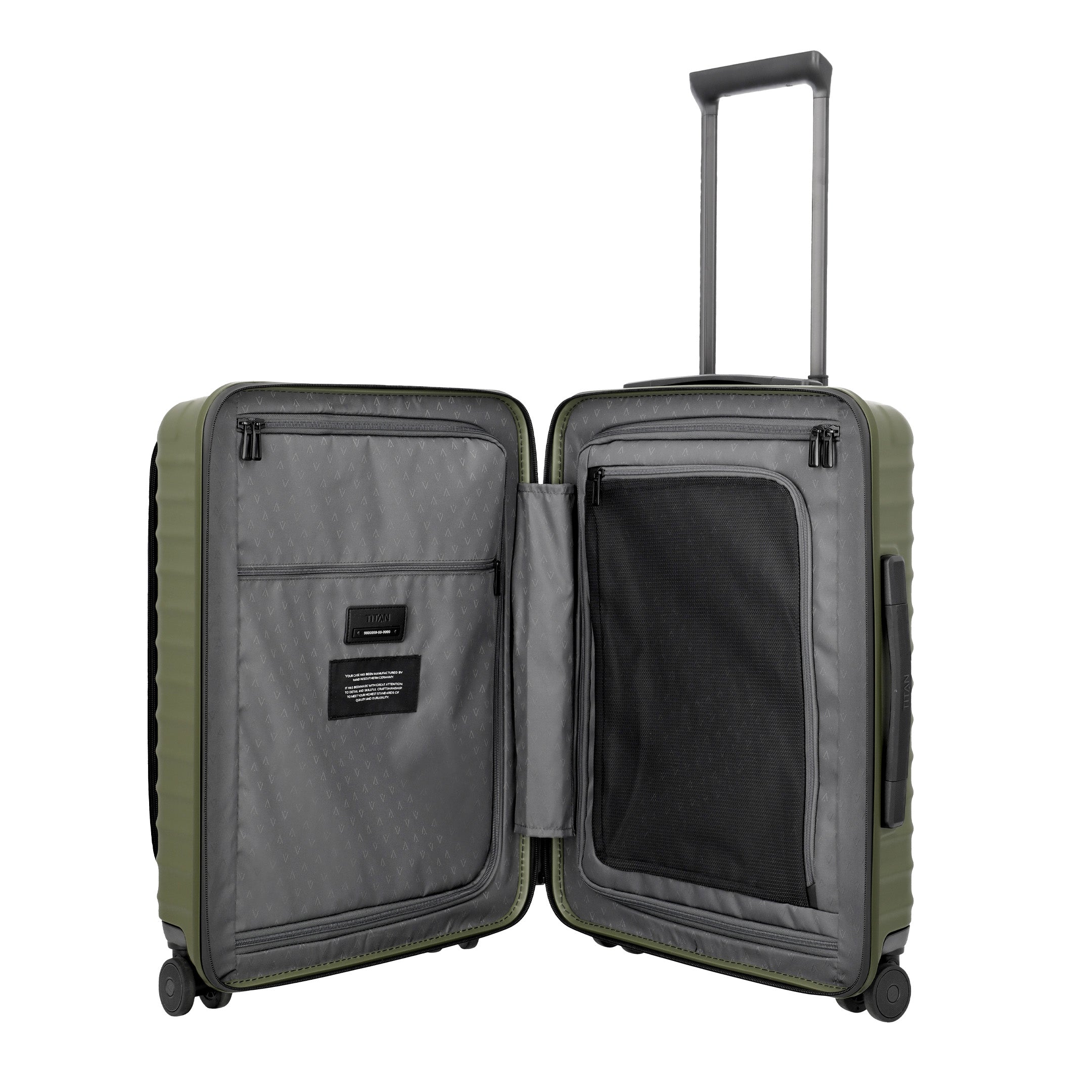 Titan UPGRADE Trolley with Front Pocket, Forest green