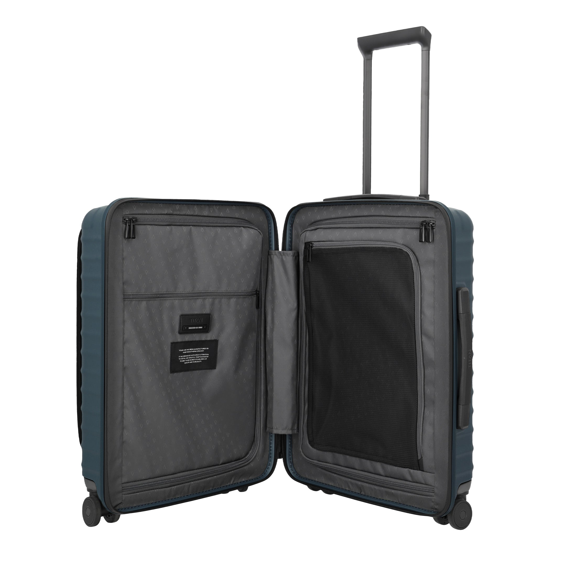 Titan UPGRADE Trolley with Front Pocket, Midnight blue