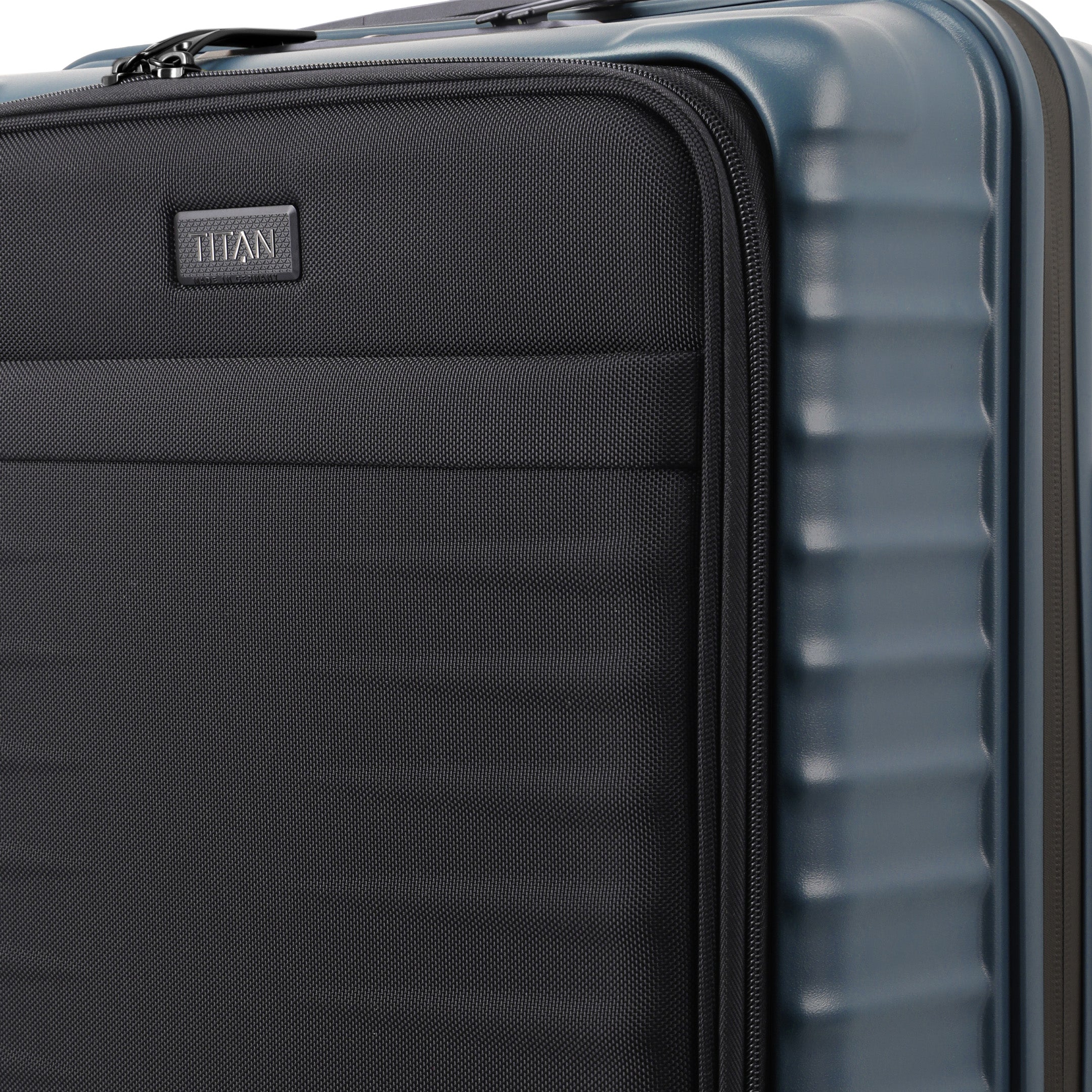 Titan UPGRADE Trolley with Front Pocket, Midnight blue