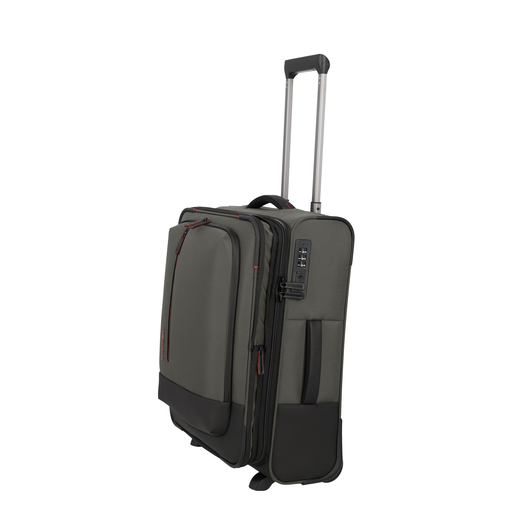 Travelite Crosslite Trolley S – Expanderbar resväska 55 cm, Olive
