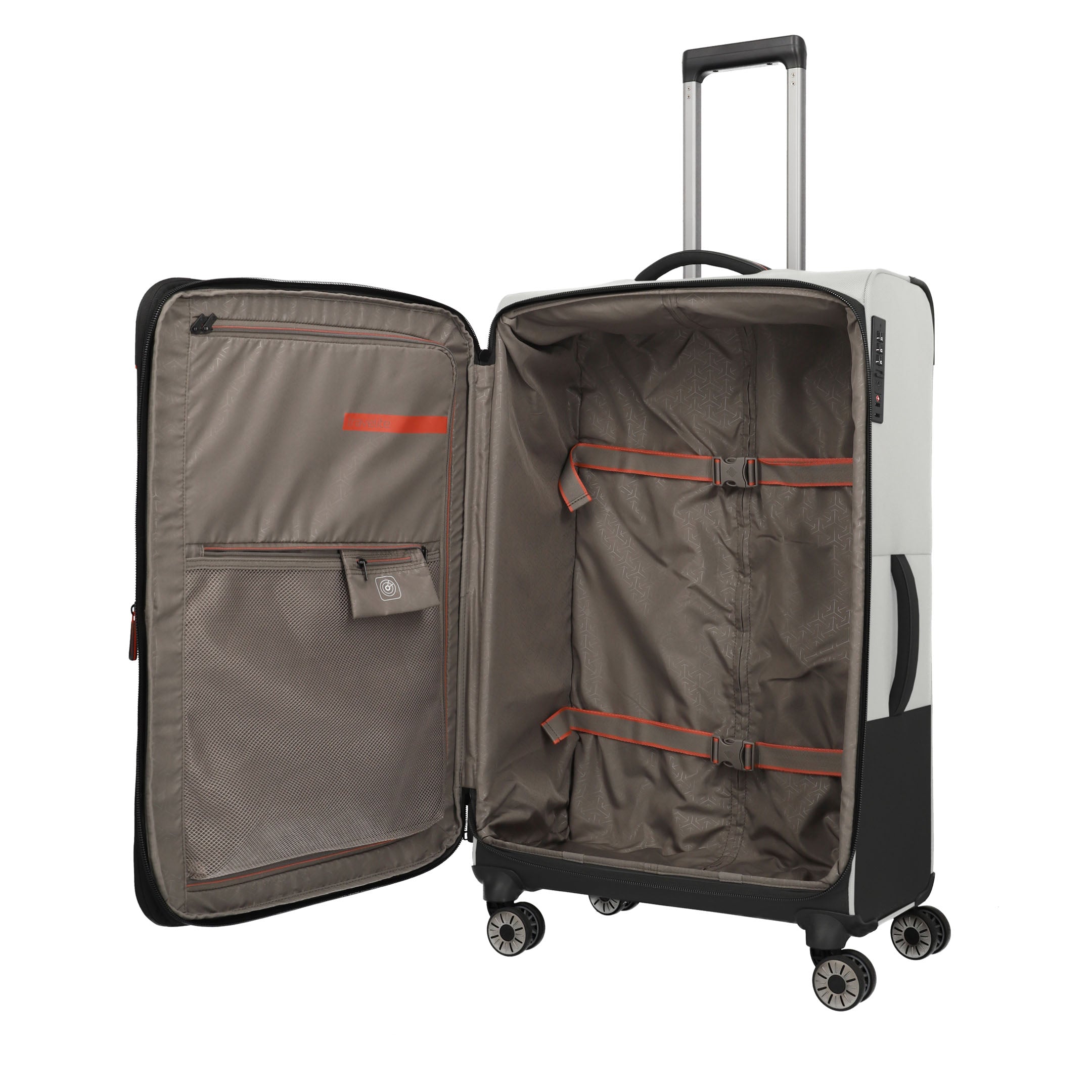 Travelite Crosslite Trolley L – Expanderbar resväska 77 cm, Nature