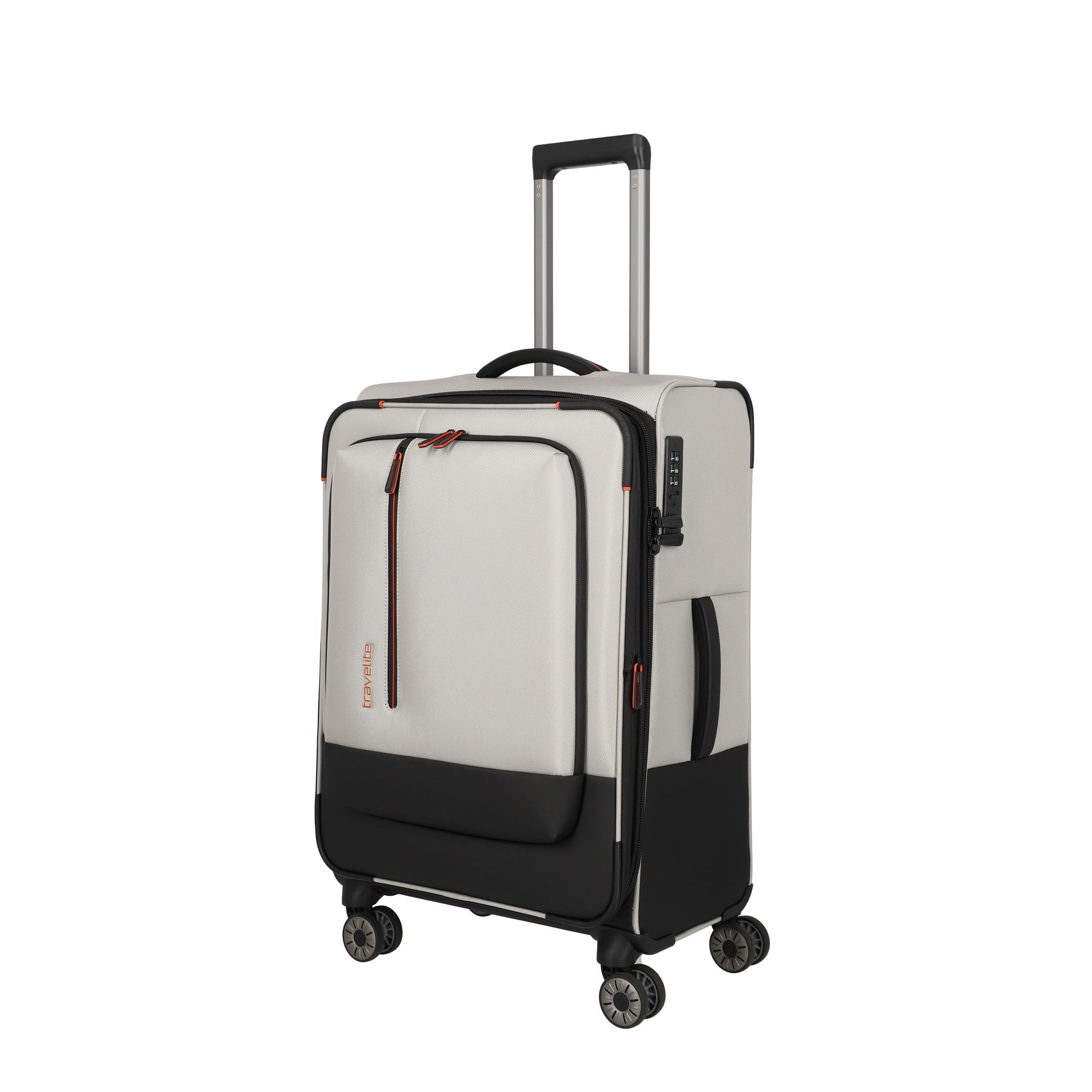 Travelite Crosslite Trolley M – Expanderbar resväska 66 cm, Nature
