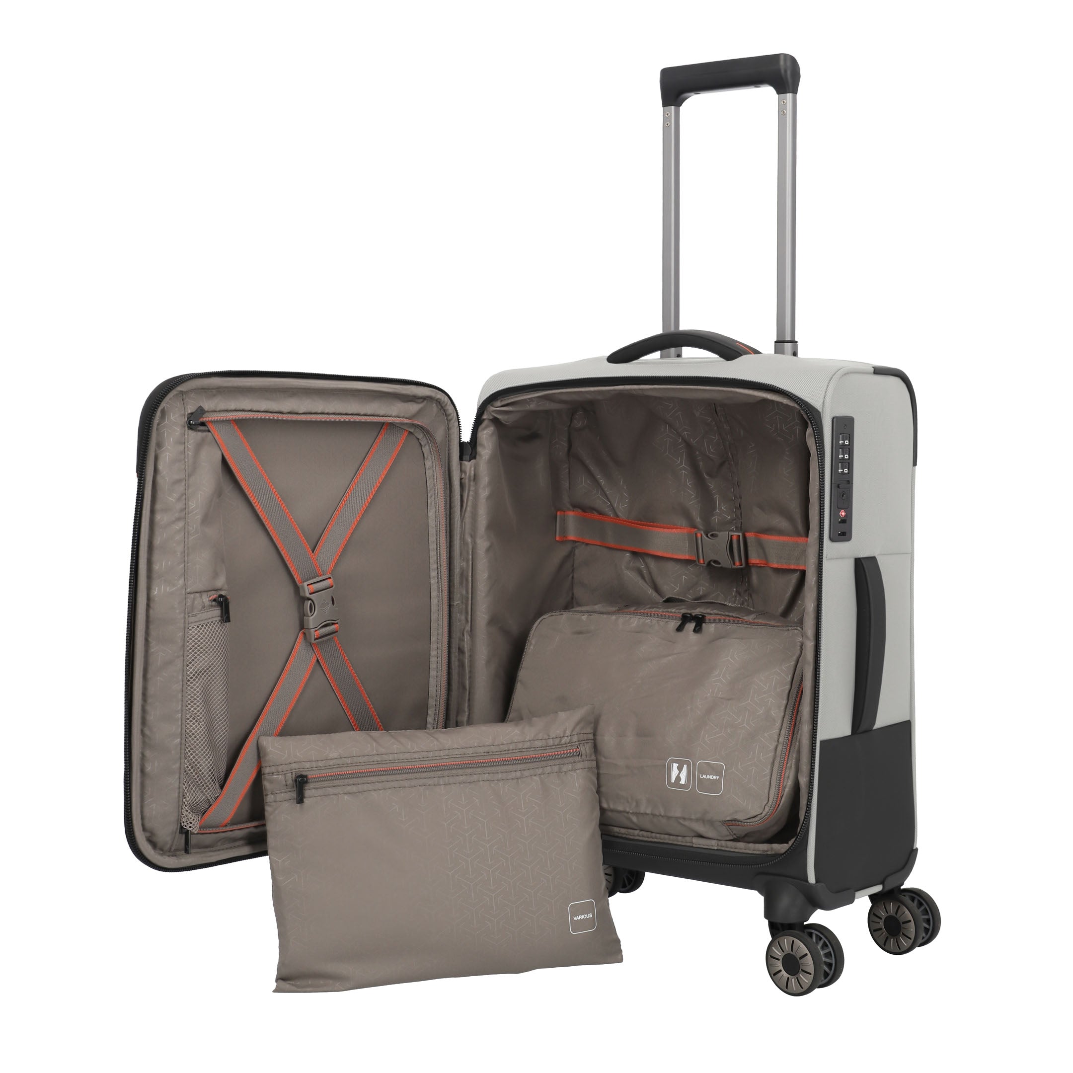 Travelite Crosslite Trolley S – Resväska 55 cm, Nature