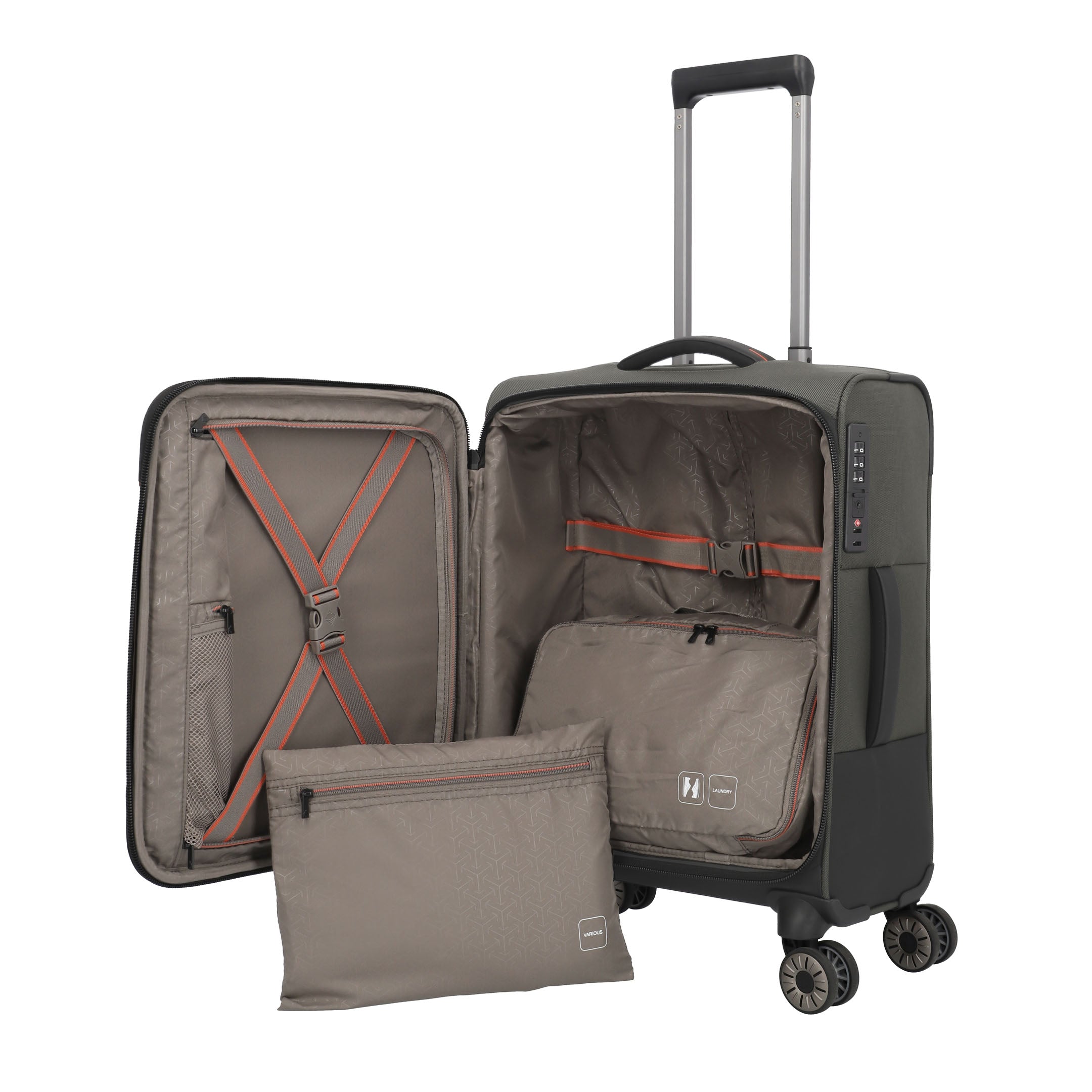Travelite Crosslite Trolley S – Resväska 55 cm, Olive