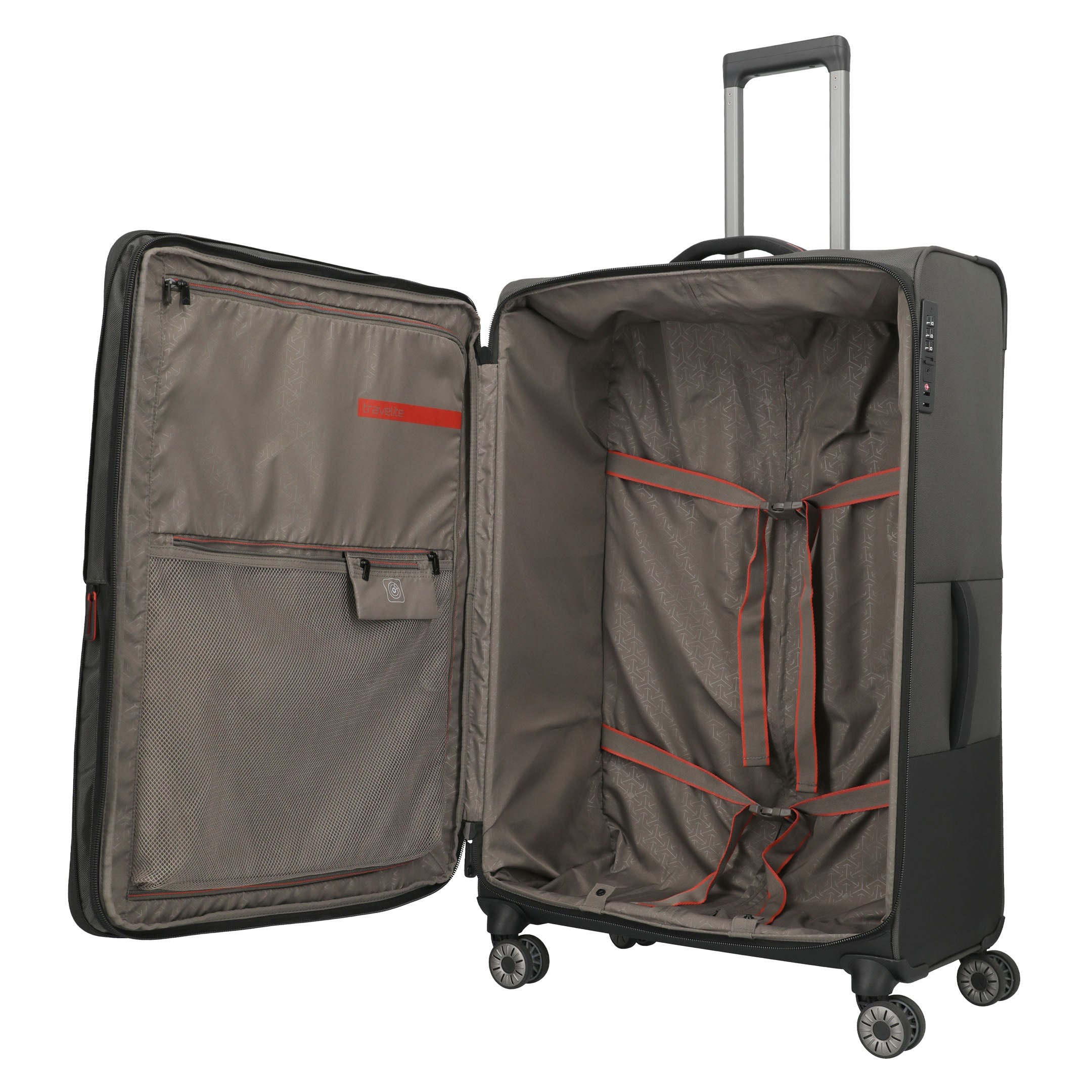 Travelite Crosslite Trolley XL – Expanderbar resväska 81 cm, Nature