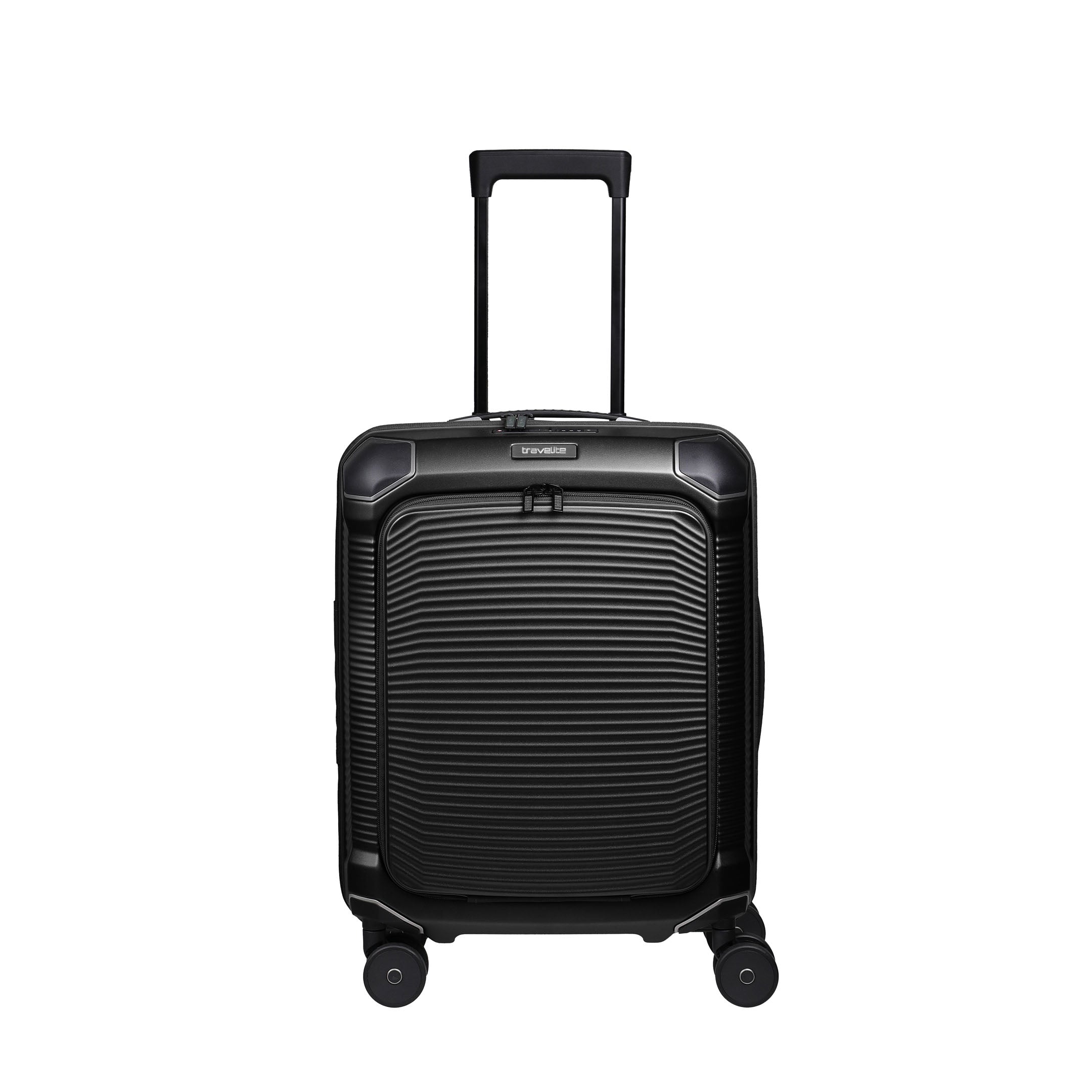 Travelite Millennium Trolley S+ – Kabinväska 55 cm med ytterfack, Black