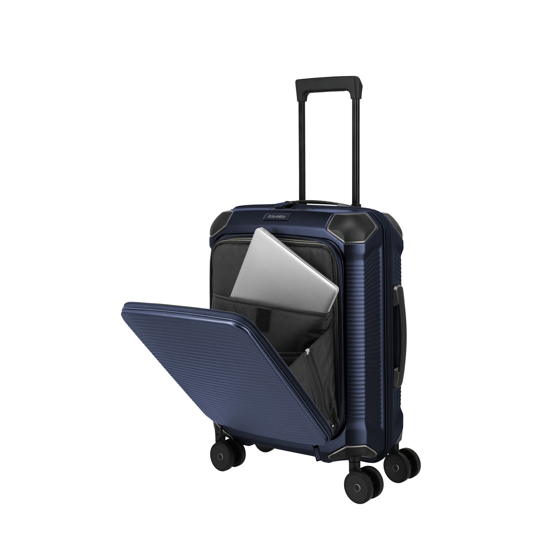 Travelite Millennium Trolley S+ – Kabinväska 55 cm med ytterfack, Navy