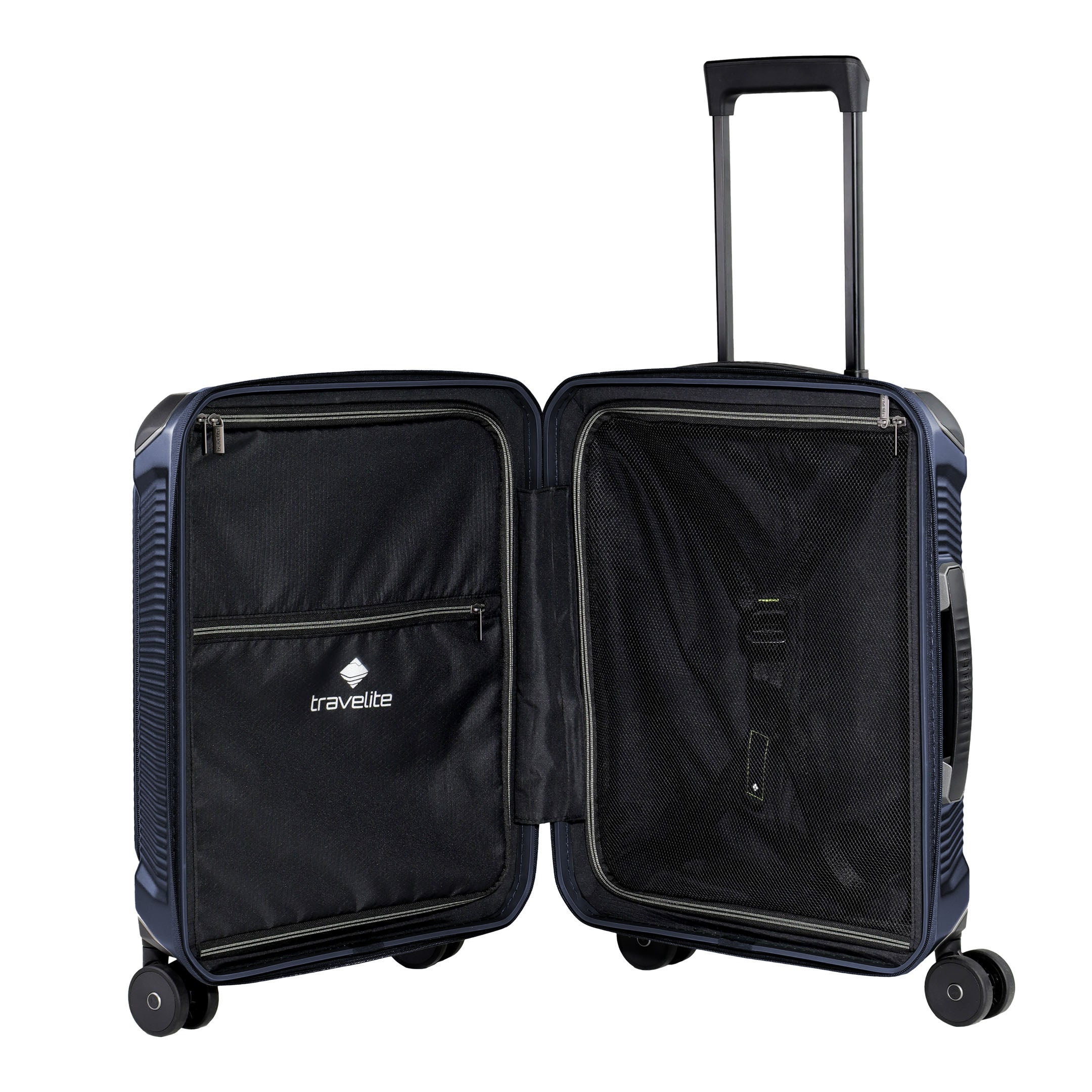 Travelite Millennium Trolley S+ – Kabinväska 55 cm med ytterfack, Navy