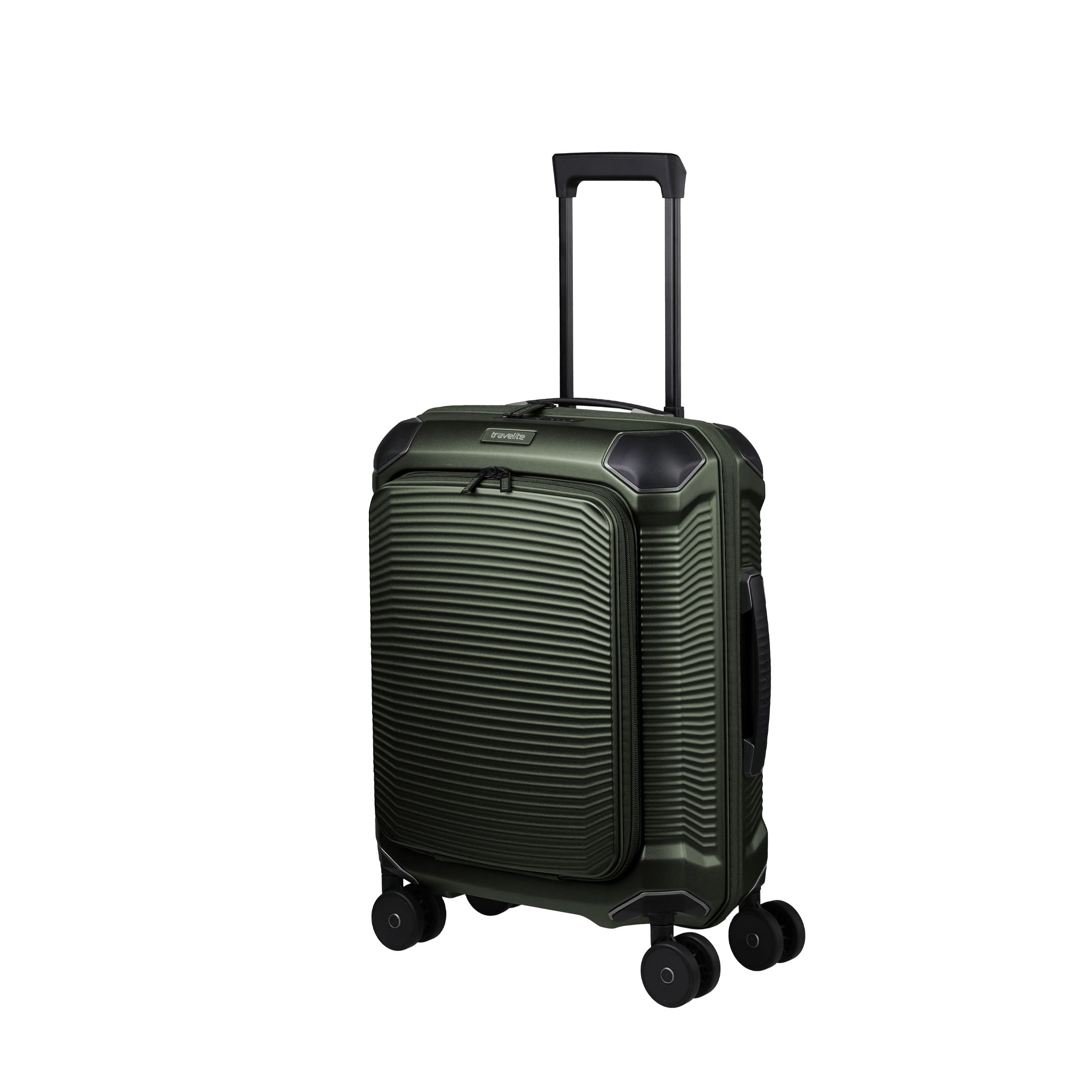 Travelite Millennium Trolley S+ – Kabinväska 55 cm med ytterfack, Pine Green
