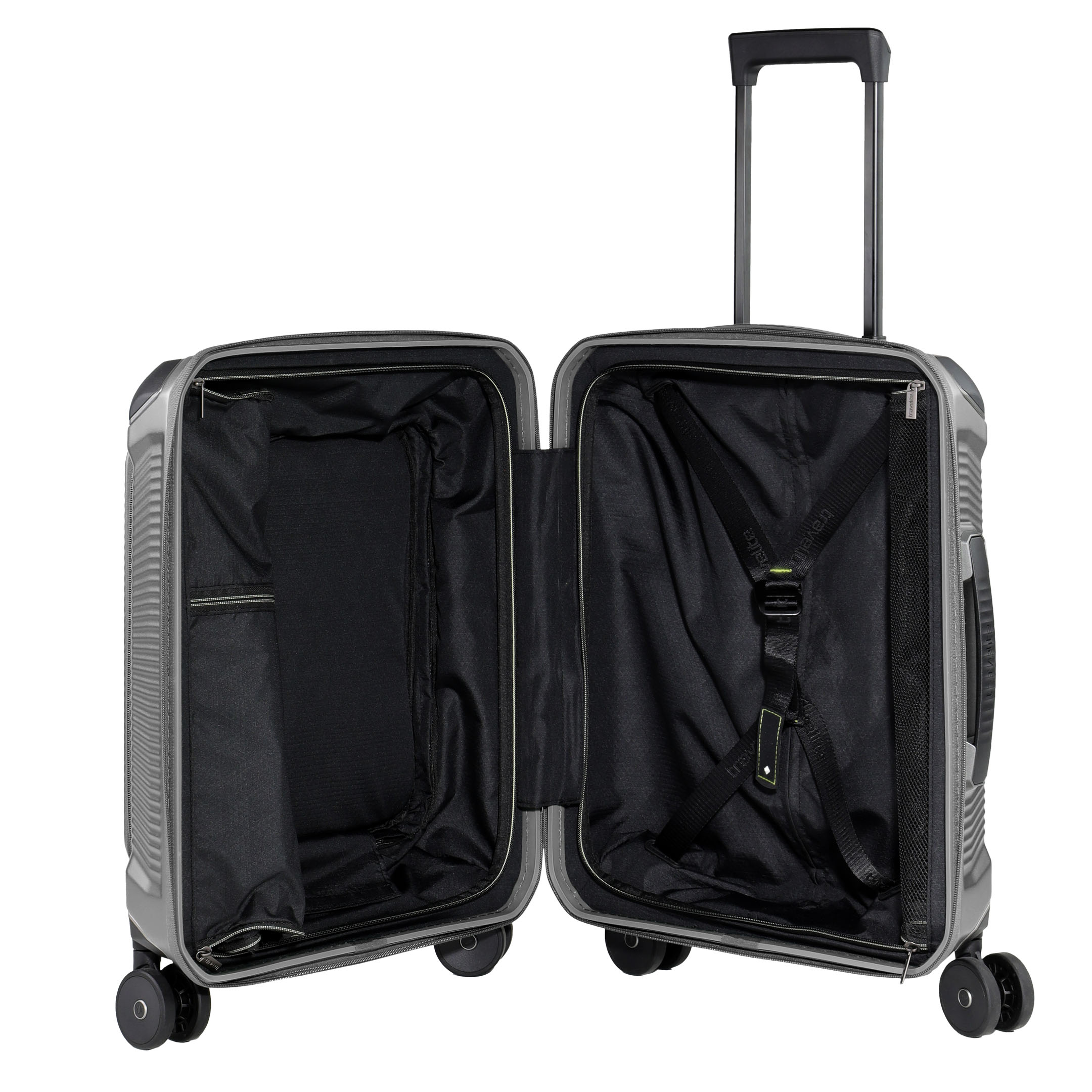 Travelite Millennium Trolley S+ – Kabinväska 55 cm med ytterfack, Silver