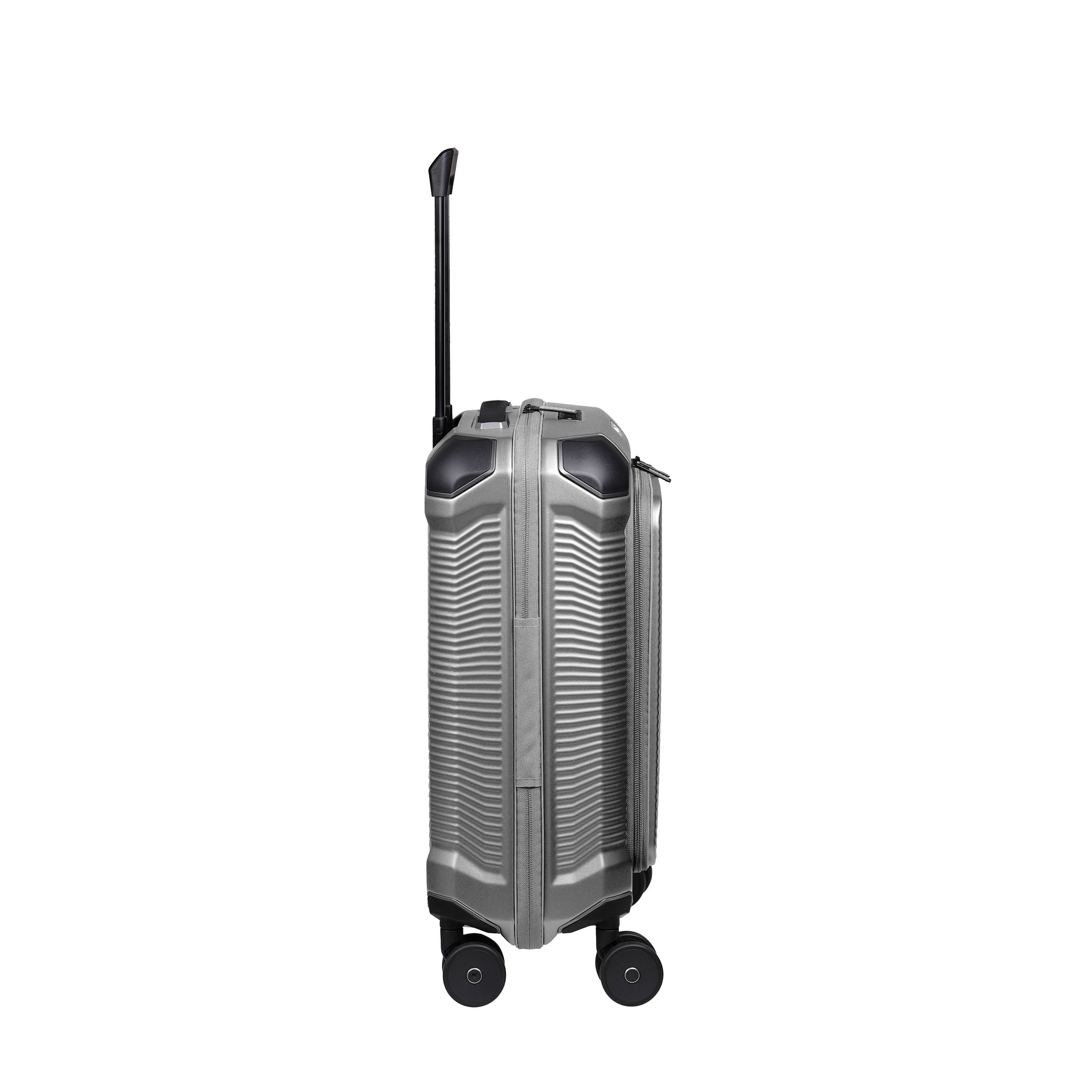 Travelite Millennium Trolley S+ – Kabinväska 55 cm med ytterfack, Silver