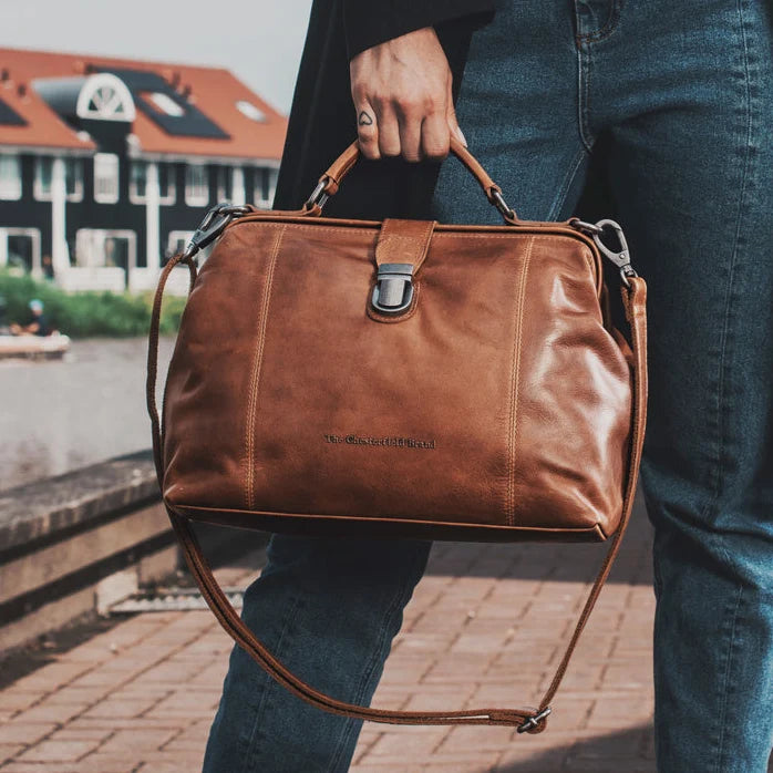 The Chesterfield Brand Shaun Leather Handväska, Cognac